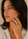 Natural Stone Ring | 18K Gold Plated Stainless Steel | Sizes 6–8 US