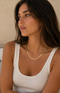 Snake Chain Necklace | 18K Gold Plated Stainless Steel | 18 & 20 Inch