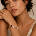 18K Gold Plated Eco Brass Natural Gemstone Bracelet – Mixed Stone | Ornexa
