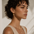 14K Gold Plated Eco Brass CZ Huggie Earrings – Golden Glow | Ornexa
