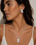 Eco Brass & 925 Sterling Silver Jewelry Set – Liquid Metal | Ornexa