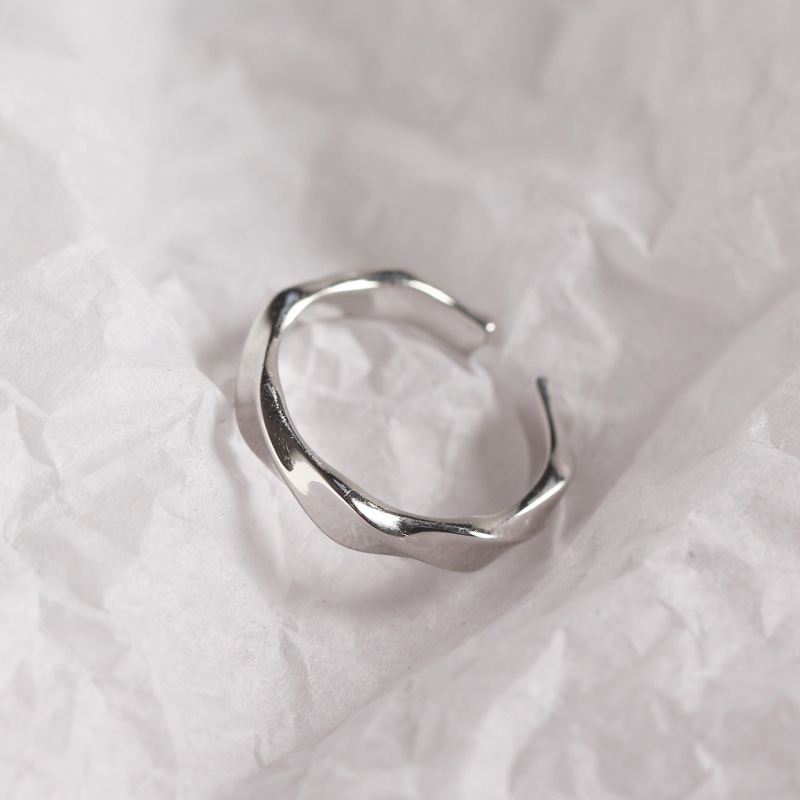 Fashion Twisted 925 Sterling Silver Adjustable Ring